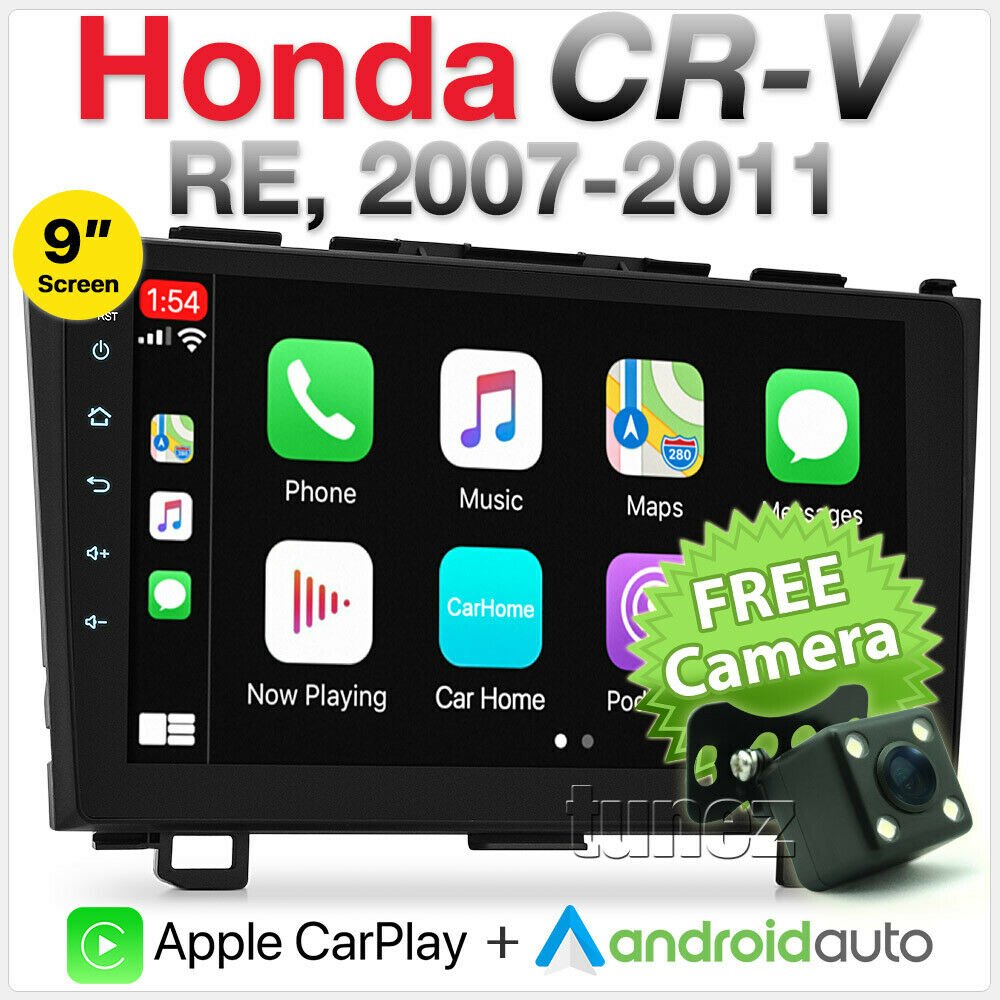 Apple CarPlay Android Auto For Honda CR-V CRV 2007-2011 Radio Stereo Head Unit