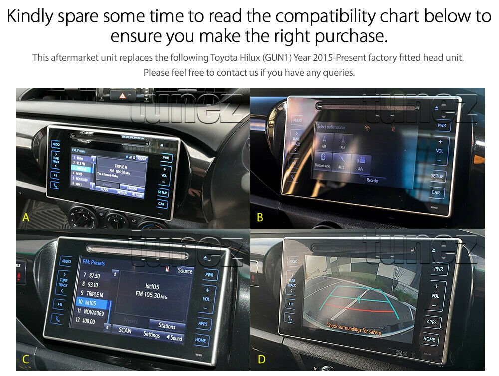 10" Android Car MP3 Player For Toyota Hilux 2016 2017 2018 Radio Stereo GPS MP4