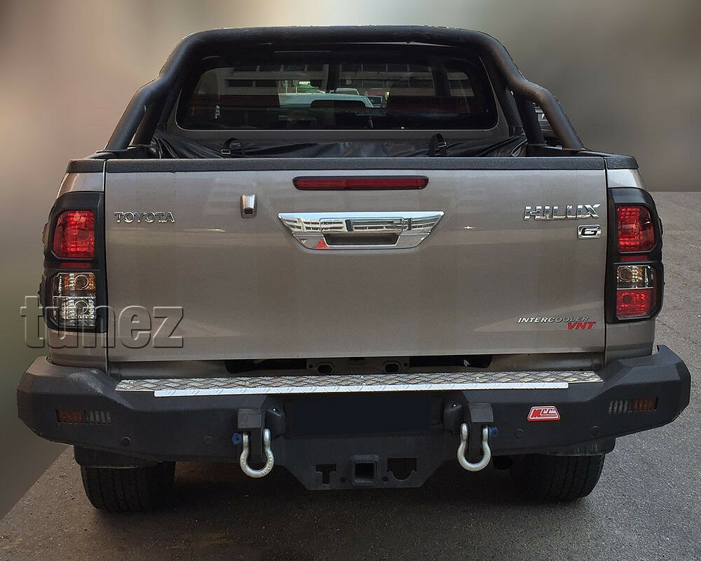 Front Tail Rear Light Lamp Cover For Toyota Hilux 2016 2017 2018 Black Eyelid