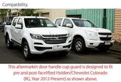 4x Door Handle Cup Guard Cover Matt Black For Holden Colorado RG 2012-Present
