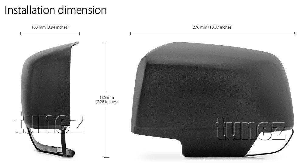 Matte Matt Black Side Mirror Cover Guard For Holden Colorado LT LTZ LS LSX