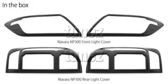 Front Tail Rear Light Lamp Cover Black For Nissan Navara NP300 D23 2015-2019