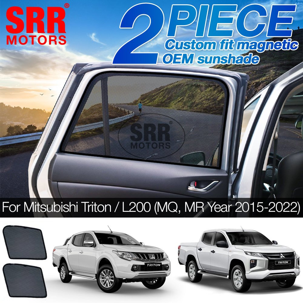 Custom Magnetic Sun Shade Rear Door Car Window For Mitsubishi Triton MQ MR 2021