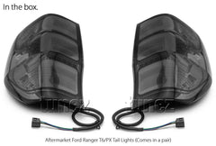 Smoked LED Tail Rear Lamp Lights For Ford Ranger Raptor 2018 2019 2020 3U Design