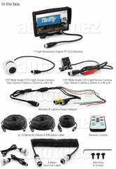 Caravan 2 Camera 4PIN System Trailer Suzi Cable 7" Monitor 12V/24V Reversing CCD