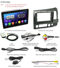 10" Android Car MP3 Player For Honda Civic FD 2006-2011 Radio Stereo MP4 Fascia