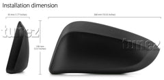 Matte Matt Black Side Mirror Cover For Toyota Fortuner Hilux TRD GUN GUN1