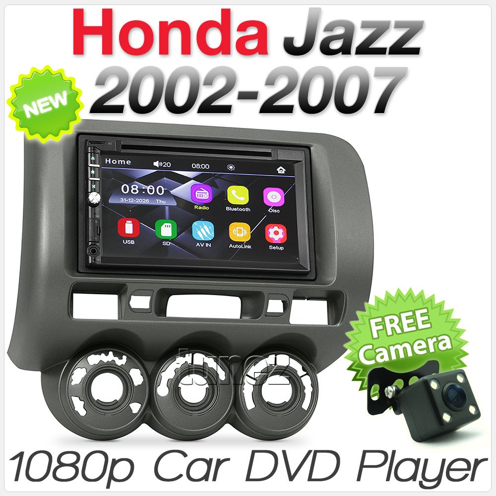 Car DVD MP3 Player For Honda Jazz Fit GD Stereo Radio CD MP4 USB Fascia Kit ISO