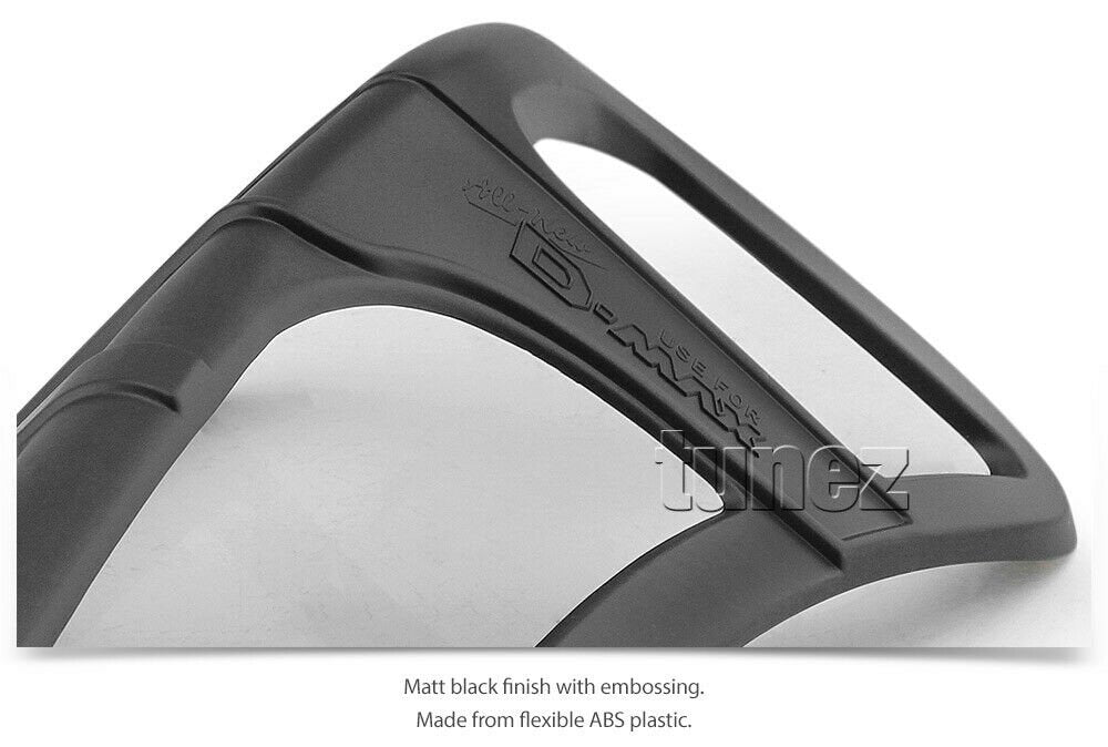 Matt Black Front Tail Rear Light Head Lamp Cover Isuzu D-Max DMax RT85 2017 2018