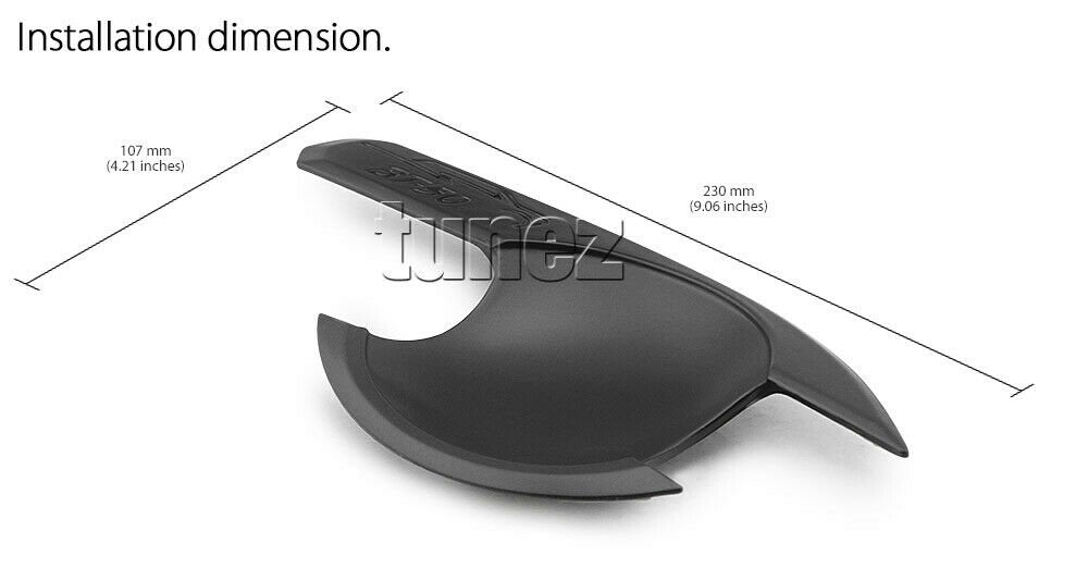 4x Matte Black Door Handle Cup Guard Cover For Mazda BT50 BT-50 UP UR 2012-2019