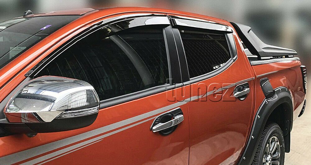 Window Door Visor Weathershield Weather Shield Rain For Mitsubishi Triton MQ MR