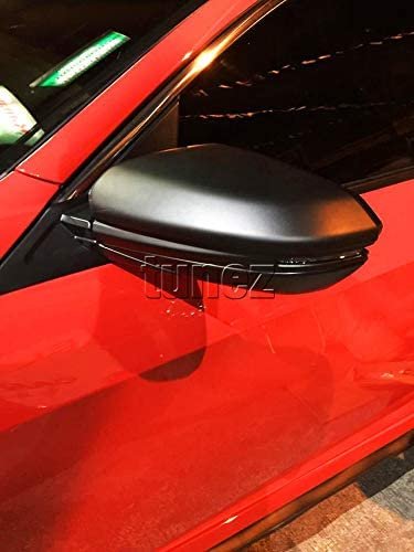 Matte Black Side Mirror Cover Guard Trim Compatible With Honda Civic FC FK TYPE R 2016-2020 RS VTi-LX VTi-L VTi-S VTi Car