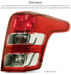 Replacement Set Pair Rear Tail Lights Lamp Mitsubishi Triton LC200 MQ 2017 2018