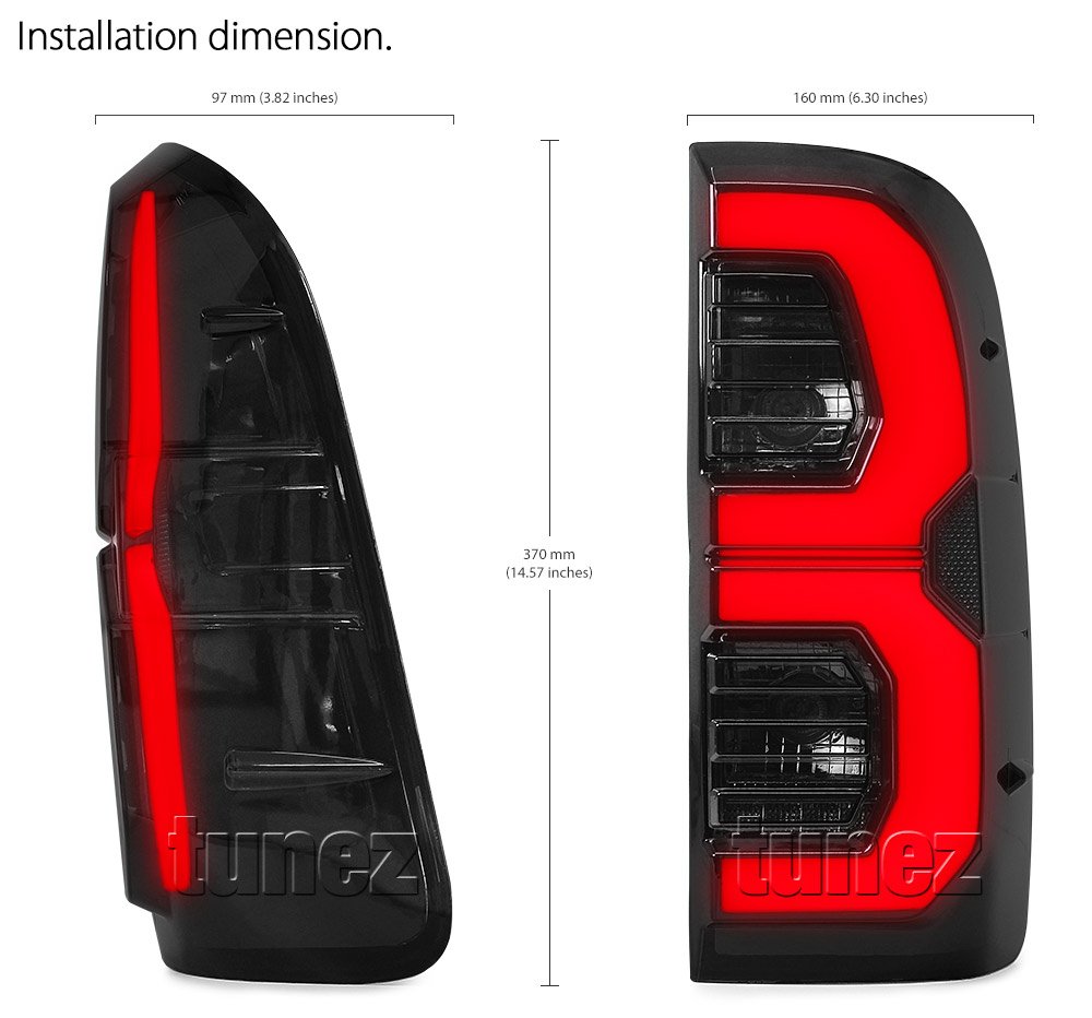 NEW Smoke LED Tail Rear Lamp Light For Toyota Hilux 2005-2014 SR SR5 KUN26