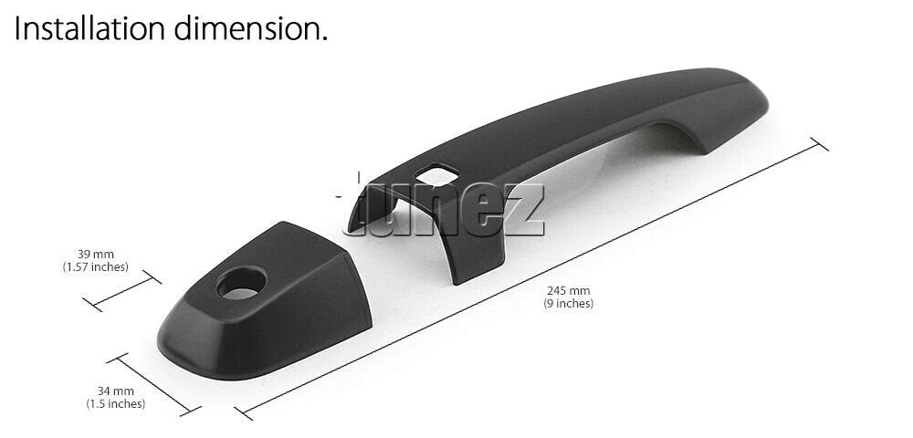 Matt Keyless Smart Key Door Handle Cover Guard For Mitsubishi Triton MQ MR