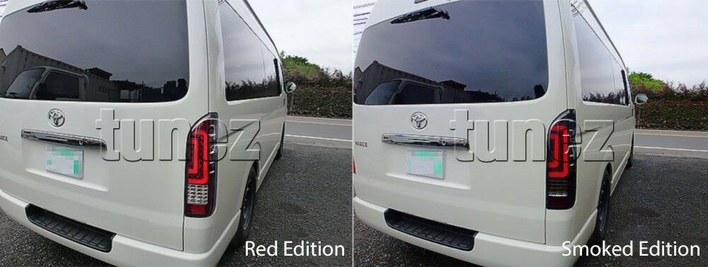 NEW Smoked LED Tail Lights Rear Lamp Replacement For Toyota Hiace H200 2005-2019