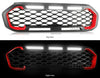 LED Matt Black Grille For Ford Ranger XL XLT XLS Sport Matte Grill Front Mesh
