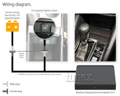 Inbay Qi Wireless Charger Car Console Storage Mat For Mazda CX-5 KE 2011-2017