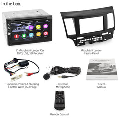 Car DVD Player for Mitsubishi Lancer CJ Stereo Radio CD USB Fascia Facia ISO Kit