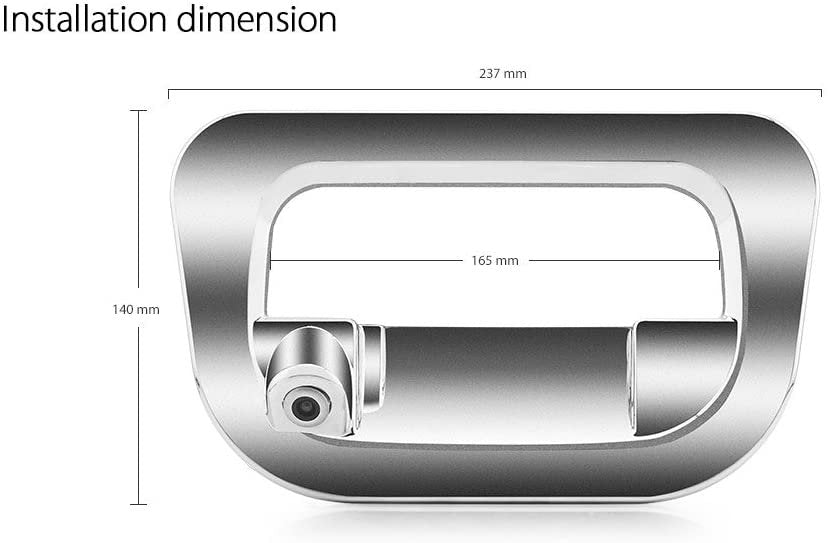 Reverse Rear View Parking Backup Camera Trunk Handle Chrome Cover for Toyota Hilux