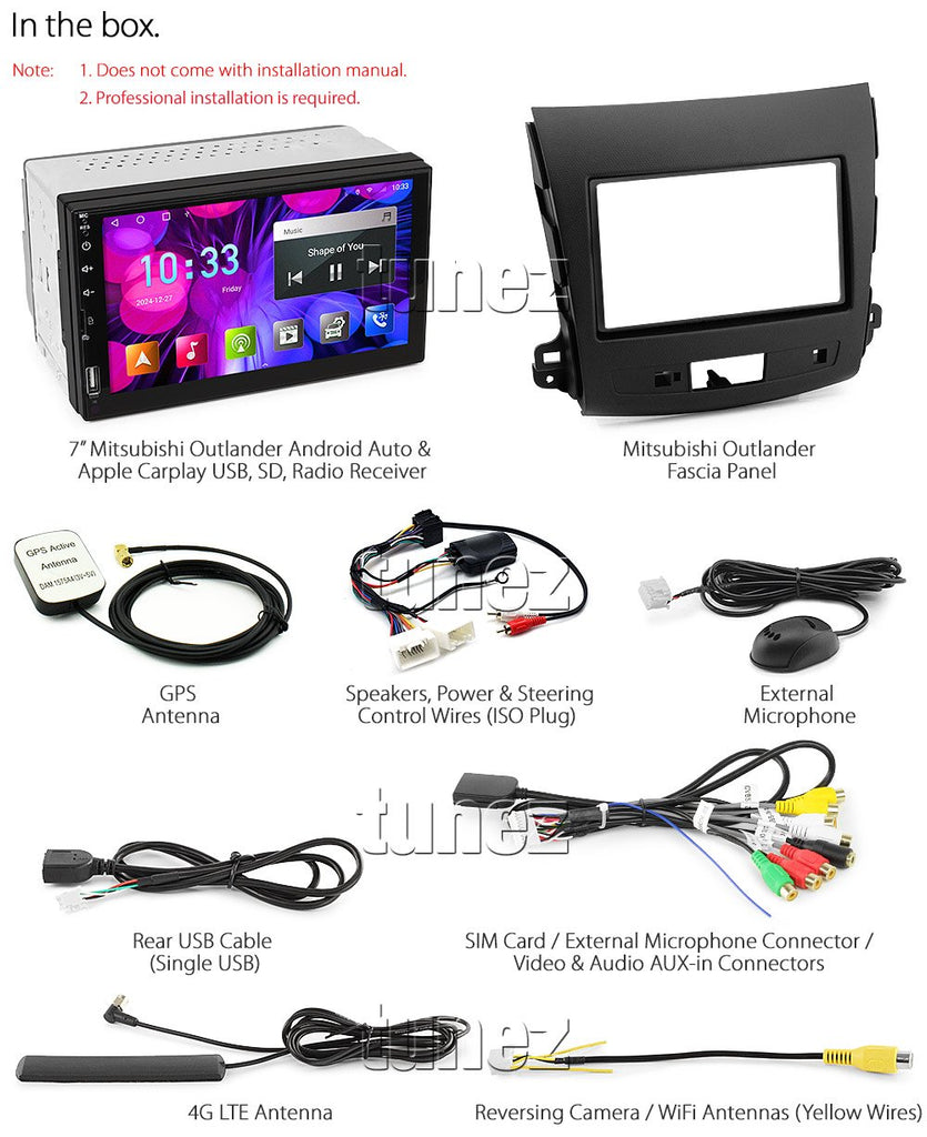 Android Car Player For Mitsubishi Outlander MP3 Stereo Radio USB Fascia Kit MP4