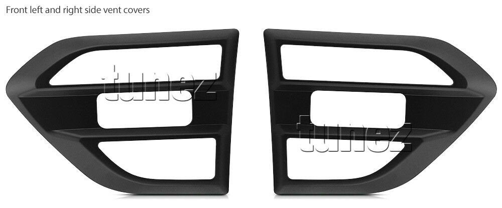 Ford Ranger PX MK2 T6 2015 2016 Matte Matt Black Side Vent Mirror Cover M-Sport