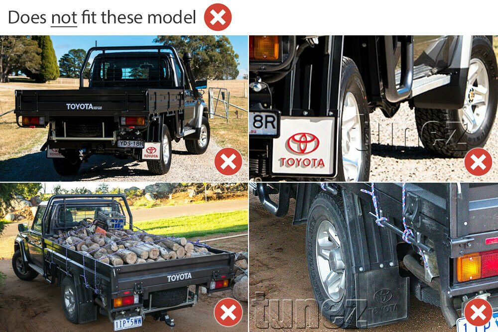 Front Rear Mud Flap Splash Guard Toyota LandCruiser J79 70 Pickup Series ABS